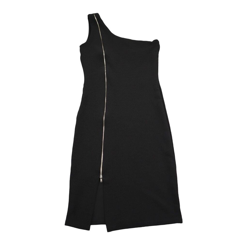 Top 10 USA Dress Womens S Black One Shoulder Full Zip Side Slit Casual Outwear